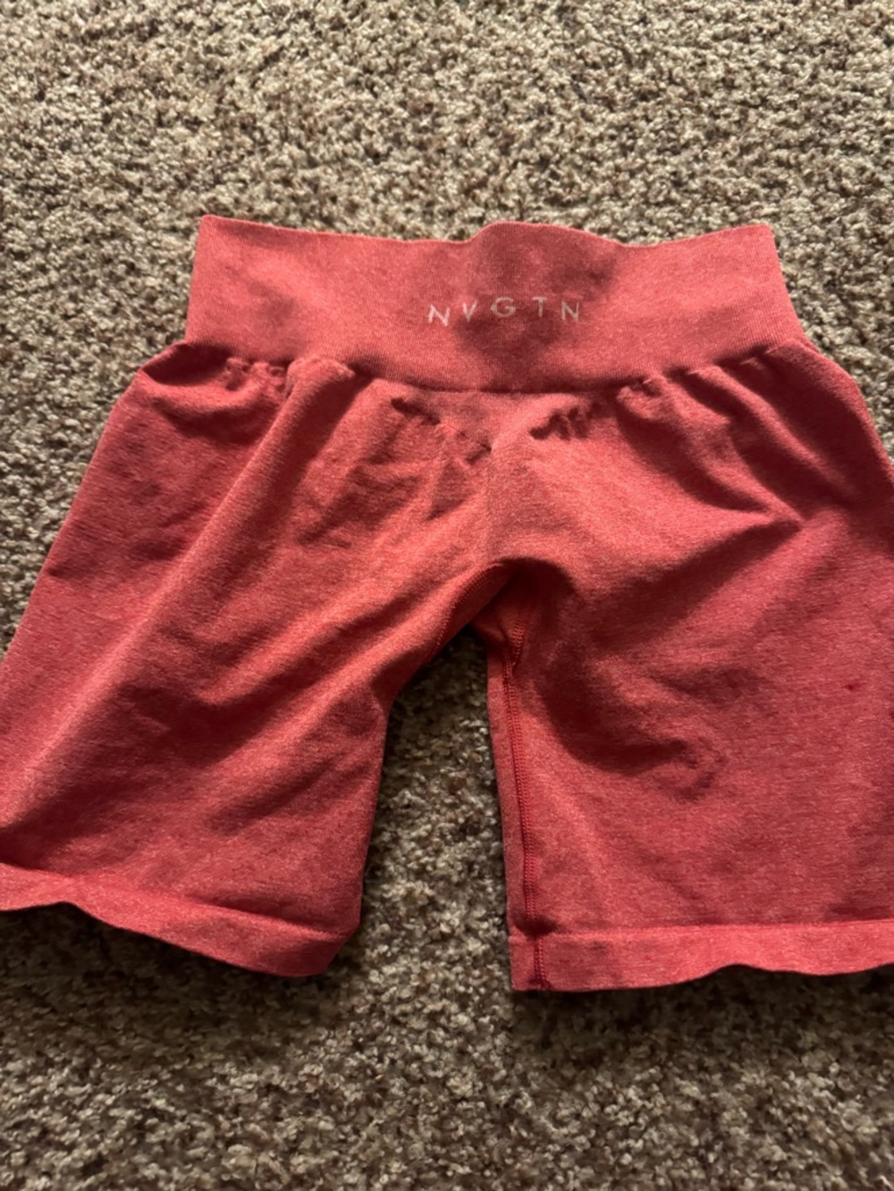 NVGTN mid rise red shorts